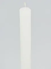 Doorgekleude Kaars 27cm - Wit