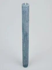 Doorgekleurde Kaars 27cm - Blauw Grijs
