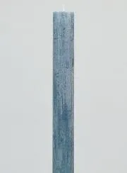 Doorgekleurde Kaars 27cm - Blauw Grijs