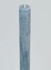 Doorgekleurde Kaars 27cm - Blauw Grijs