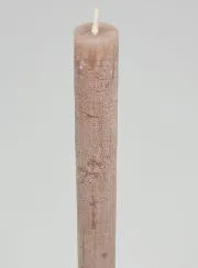 Doorgekleurde Kaars 27cm - Taupe Grijs