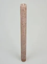 Doorgekleurde Gebedskaars -  Taupe Grijs