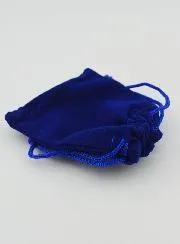 Fluwelen Geschenkzakje voor Rozenkrans 9cm - Blauw