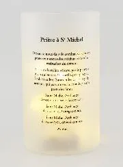 LED Windlicht - Sint Michaël met Gebed