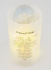 LED Windlicht - Sint Michaël met Gebed