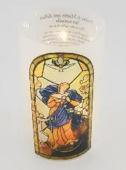 LED Windlicht - Maria die de Knopen Ontwart met Gebed