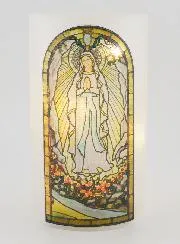 LED Windlicht  - Maria van Lourdes en Gebed