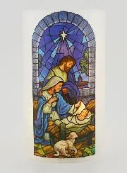 LED Windlicht met Gebed - Kerststal