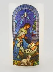 Kerstcadeau - LED Windlicht met Kerstgebed