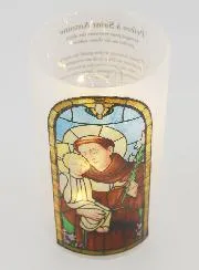 LED Windlicht met Gebed - Heilige Antonius