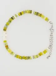Armband met Kruis en Groene Stenen