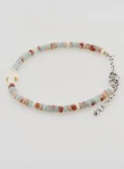 Armband met Kruis en Stenen in Pastel Kleuren