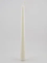 Doorgekleurde Gotische Kaars 25cm - Wit