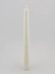 Doorgekleurde Gotische Kaars 25cm - Wit