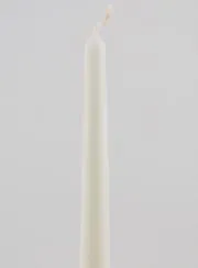 Doorgekleurde Gotische Kaars 25cm - Wit