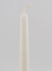 Doorgekleurde Gotische Kaars 25cm - Wit
