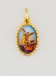 Medaillon met Gedraaide Rand 15mm - Sint Michaël