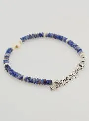 Armband met Kruis en Blauwe Stenen