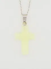 Religieus Collier van Roestvrij Staal met LIchtgevend Kruis