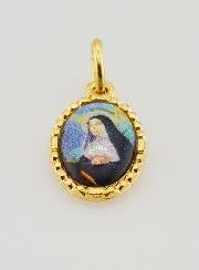Medaillon met Gedraaide Rand 15mm - Sint Rita