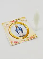 Fluorescerend Beeld Maria Wonderdadige Met Kaart - 8cm