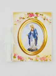 Fluorescerend Beeld Maria Wonderdadige Met Kaart - 8cm