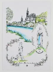 Kaart van het Heiligdom van Lourdes