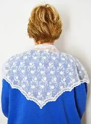 Christelijke Sluier - Geborduurde Mantilla Sluier Stola Wit