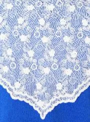 Christelijke Sluier - Geborduurde Mantilla Sluier Stola Wit