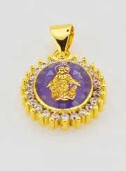 Paarse Medaille Maria Wonderdadige - 17mm