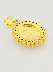 Paarse Medaille Maria Wonderdadige - 17mm