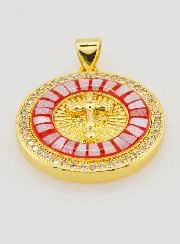 Hanger Kruis en Rood Emaille - 22mm