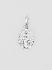 Wonderdadige Medaille Zilverkleurig Gerhodineerd - 10mm