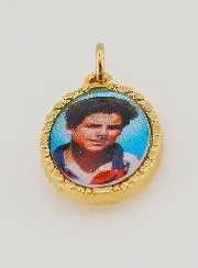 Medaillon met Gedraaide Rand 25mm - Heilige Carlo Acutis