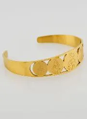 Goudkleurige Manchet Armband OLV van de Berg Karmel