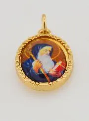 Medaillon met Gedraaide Rand 25mm - Sint Benedictus