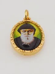 Medaillon met Gedraaide Rand 25mm - Heilige Charbel