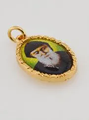 Medaillon met Gedraaide Rand 25mm - Heilige Charbel