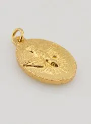 Medaillon met Gedraaide Rand 25mm - Heilige Charbel