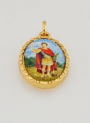 Medaillon met Gedraaide Rand 25 mm - Heilige Expeditus