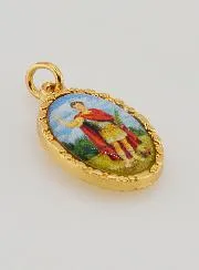 Medaillon met Gedraaide Rand 25 mm - Heilige Expeditus