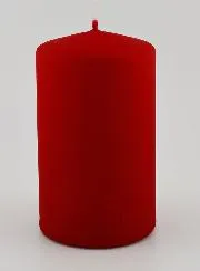 Decoratieve Kaars Mat Fluweel - Rood