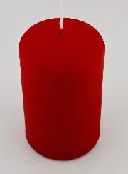 Decoratieve Kaars Mat Fluweel - Rood