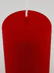 Decoratieve Kaars Mat Fluweel - Rood