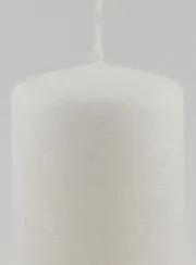 Kerstkaars met Ijs-Effect - Wit