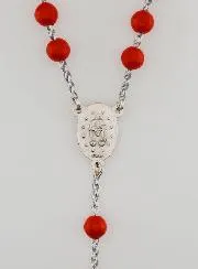 Rozenkrans met de Wonderdadige Medaille - Rood