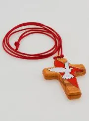Hanger Houten Kruis Heilige Geest met Koord
