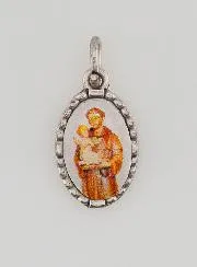 Medaillon met Gedraaide Rand 15 mm - Heilige Antonius