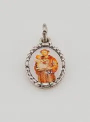 Medaillon met Gedraaide Rand 15 mm - Heilige Antonius