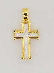 Witte Kruis-Hanger - 17mm